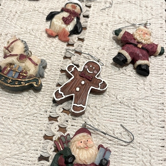 9 Vintage Ceramic Christmas Ornaments - Picture 2 of 6